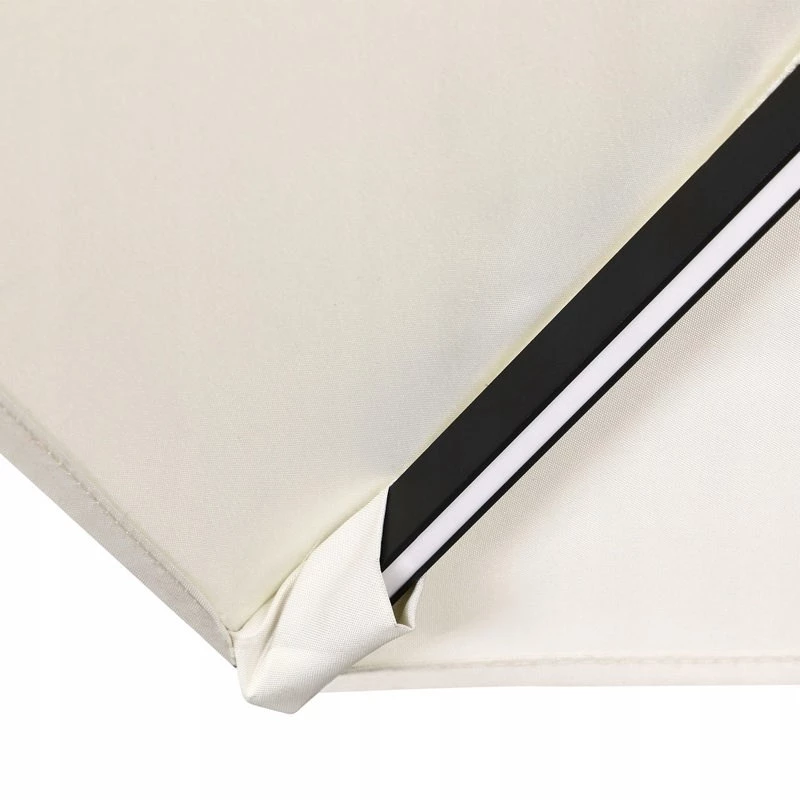 Sombrilla de jardín Extralink L-0713 3 m de diámetro, toldo beige, Modelo BLACK FOREST