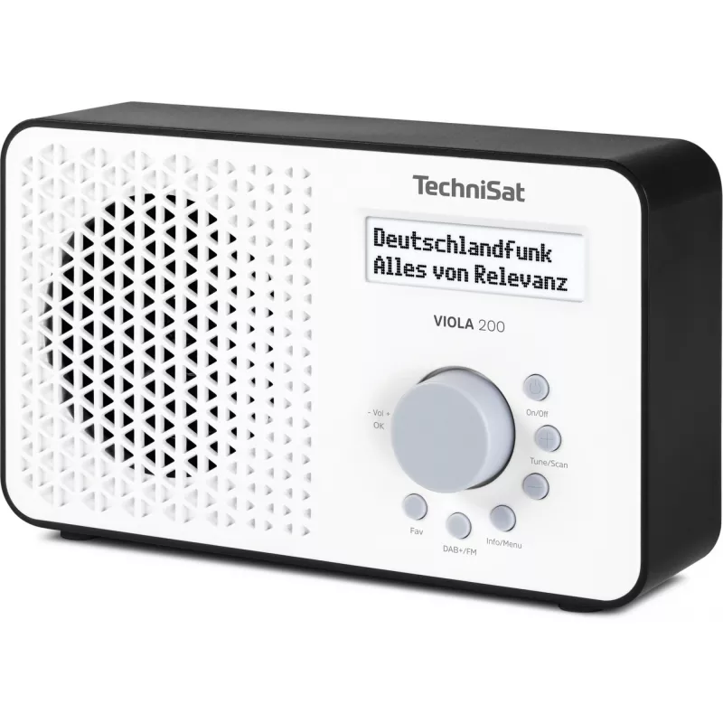 TechniSat VIOLA 200 radiodespertador digital DAB+, blanco/negro