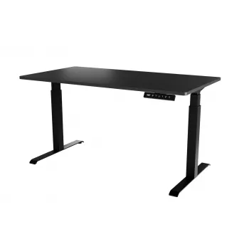 Escritorio cama meble MOON LONG con regulación eléctrica de altura 150x80 cm, tablero rectangular de aglomerado, 72–120 cm de altura, negro/antracita