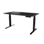 Escritorio cama meble MOON LONG con regulación eléctrica de altura 150x80 cm, tablero rectangular de aglomerado, 72–120 cm de altura, negro/antracita