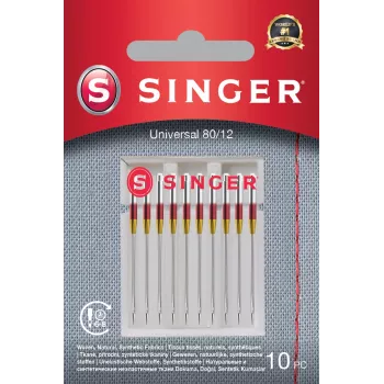 Singer | Aguja universal para tejidos 80/12 pack de 10