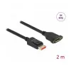 Cable alargador DisplayPort para montaje en panel DeLOCK 8K 60 Hz 2 m