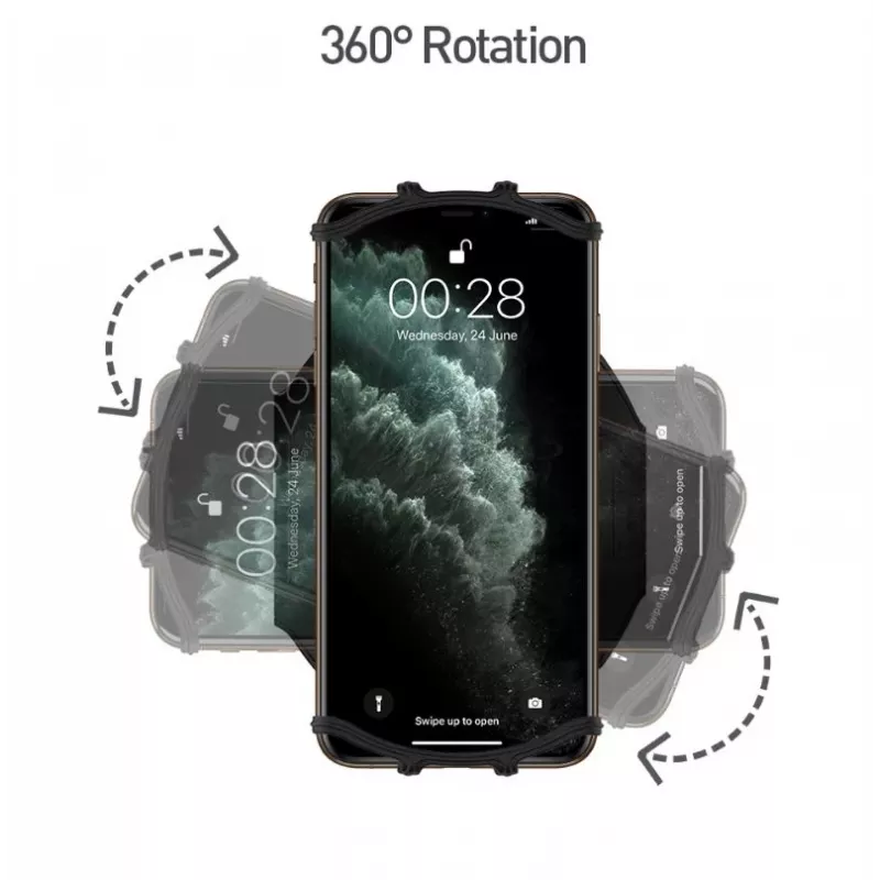 Brazalete deportivo Tellur A100 para smartphone, negro, ajustable, talla universal