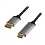 LogiLink CDA0107 Adaptador de cable de vídeo 2 m DisplayPort HDMI negro gris