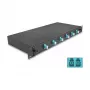 Caja de empalme de fibra óptica DeLOCK 66998 negro metal 482x220x44mm