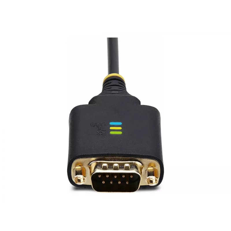 StarTech.com cable adaptador de 2ft (60cm) de 2 puertos USB a serie, tornillos/tuercas DB9 reemplazables, retención de COM, USB-A a DB9 RS232, FTDI, protección ESD de nivel 4, Windows/macOS/ChromeOS/Linux – construcción robusta en TPE