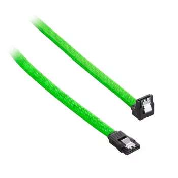 CableMod ModMesh - Cable SATA - Serial ATA 150/300/600 - SATA (H) en ángulo recto a SATA (H) - 60 cm - Verde claro (CM-CAB-RSAT-N60KLG-R)