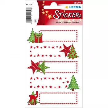 Papel de regalo Herma 15257 – estampado de estrellas y abetos, rollo