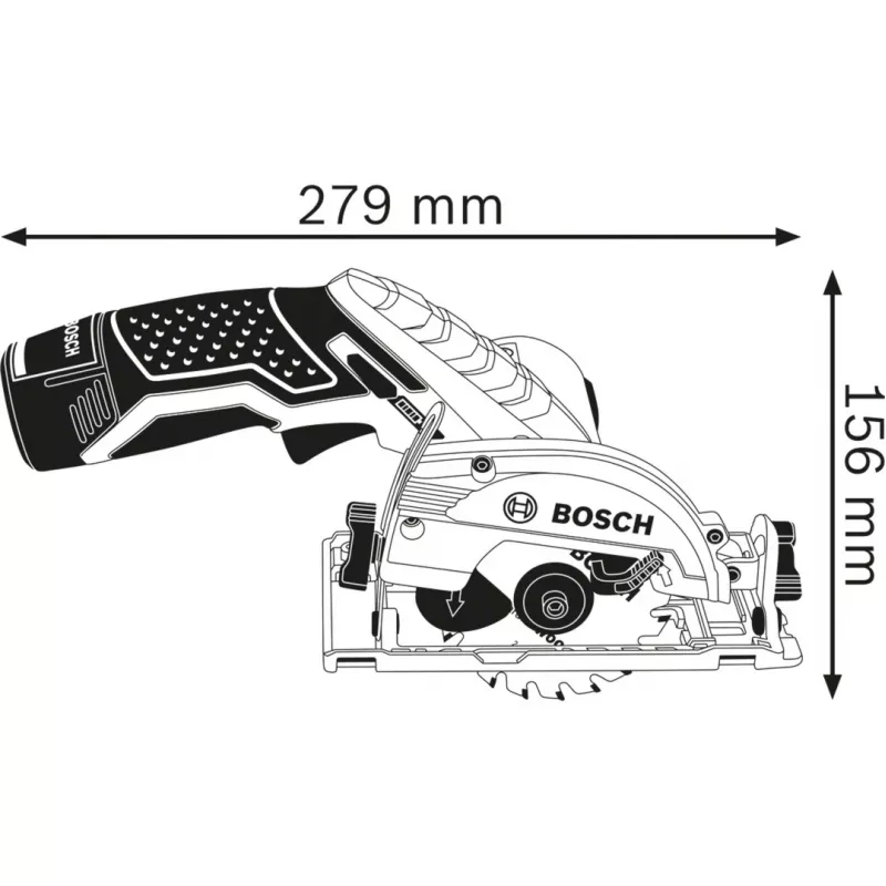 Sierra circular de mano a batería GKS 12V-26 Professional, 12 voltios (azul/negro, 2x batería de litio 3,0Ah, en L-BOXX)