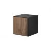 Armario cerrado de almacenaje Cama ROCO RO5 37/37/39 antracita/roble Wotan