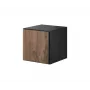 Armario cerrado de almacenaje Cama ROCO RO5 37/37/39 antracita/roble Wotan