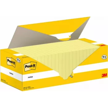 Post-It 654-CY-VP24 Notas adhesivas cuadradas amarillas 100 hojas (654-CY-VP24)