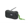 Muse MH-08 MB radio solar portátil con manivela y linterna, negro
