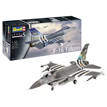 Maqueta de avión de plástico REVELL F-16 Falcon 50th Anniversary kit 1:32