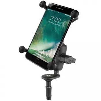 Soporte grande para movil RAM Mounts X-Grip con base para tubo de horquilla de moto
