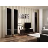 Armario cerrado Cama VIGO '180' 180/40/30 blanco/negro brillo