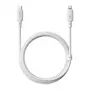 Cable de carga USB tipo C a Lightning Baseus Silky Series 20W 2m blanco luna