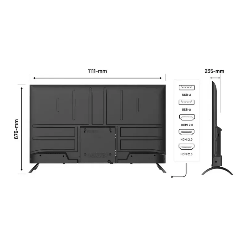 Monitor JAPANNEXT JN-IPS500UHD60F 127 cm (50 pulgadas) 16:9 IPS UHD, clase de eficiencia energética E