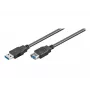 Wentronic Goobay Cable alargador USB 3.0 SuperSpeed, negro, 5 m - conector USB 3.0 (Type-A) > conector hembra USB 3.0 (Type-A) (95726)