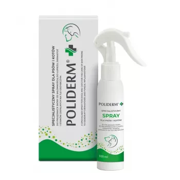 Espray de cuidado JM Sante Poliderm para piel propensa a la caspa, perros y gatos, 100 ml, contra el picor