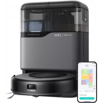 Anker Eufy | Robot aspirador con estación todo en uno | Omni C20 | Húmedo y seco | 7000 Pa | Gris