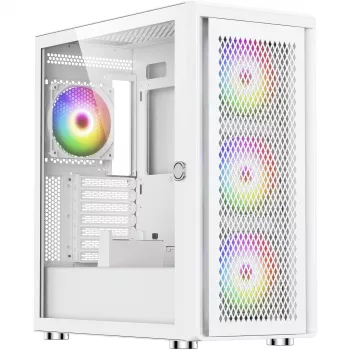 Caja PC Silentware Air 100 White — semitorre compatible ATX, acabado blanco