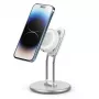 Soporte para teléfono SODI SIM-300 plata MagSafe – soporte de sobremesa para iPhone compatible con MagSafe