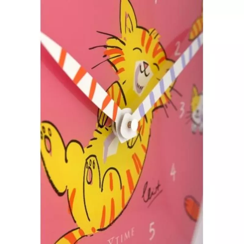 Reloj NeXtime 8810 Tickle My Tummy, Ø30 cm, pared, rosa/multicolor