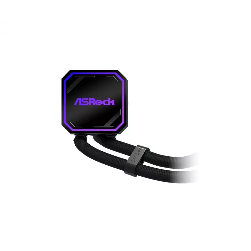 Disipador de CPU ASROCK Pro 360 ARGB negro — modelo ASROCK 90-APRA36-BAAGA6, refrigeración líquida AIO de 360 mm, iluminación ARGB