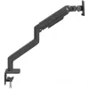 Soporte de monitor DIGITUS Single, pinza, para hasta 49 inch (124,5 cm), 20 kg, VESA 75x75–100x100, inclinable -20° a 50°, altura ajustable, negro