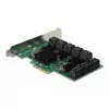 Tarjeta DeLOCK 16 puertos SATA PCI Express x4 6 Gbit/s verde gris