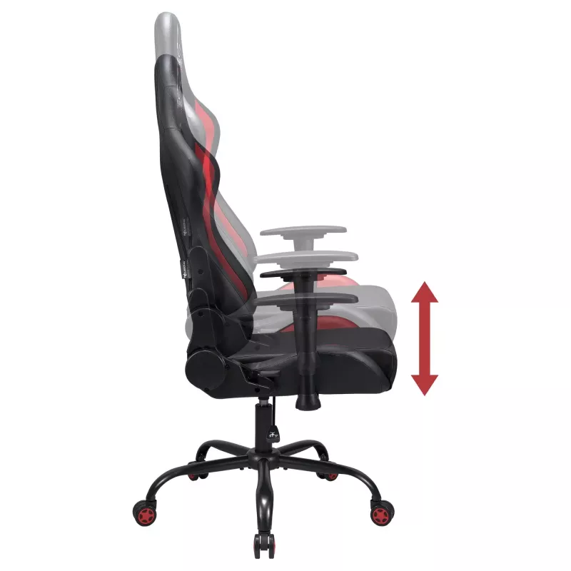 Silla de oficina Subsonic SA5609-AC1 asiento acolchado respaldo acolchado negro rojo