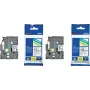 Cinta de etiquetar 2 uds. Brother 12 mm y 18 mm blanco sobre negro – compatible con impresoras de etiquetas Brother