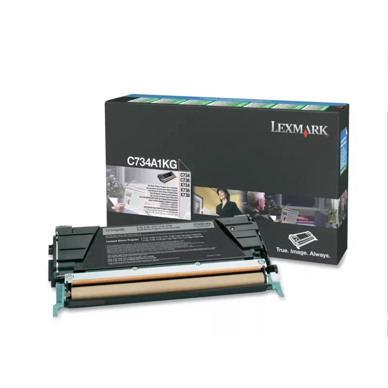 Lexmark - tóner - 1 x negro - 8000 páginas - LRP / LCCP (0C734A1KG)