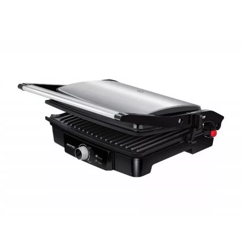 Parrilla de contacto MPM MGR-09M - 2000 W, parrilla para paninis, placa superior ajustable