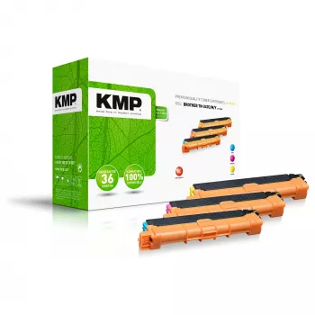 KMP B-T125X Set de tóner para Brother TN-247C/M/Y, cian/magenta/amarillo, pack de 3