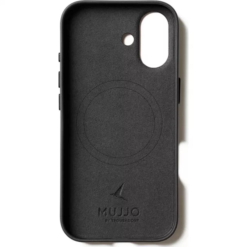 Mujjo Full Leather Case MagSafe funda para iPhone 17 negro