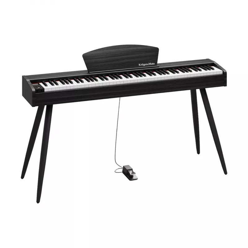 Piano digital Kruger & Matz KMDP-45P-BK — acabado negro mate, teclas contrapesadas