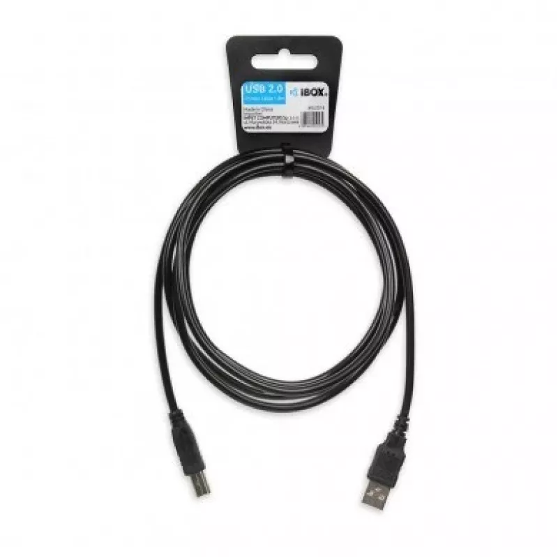 Cable USB IBOX IKU2D 1,8 m – USB A a USB B, USB 2.0, negro