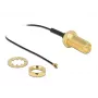 Cable de antena DeLOCK conector hembra RP-SMA montaje en chasis a conector macho I-PEX MHF4 0,81 35 cm