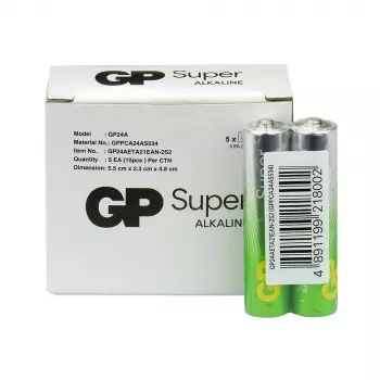 Pilas alcalinas AAA GP Battery SUPER 1,5V — pack de 10