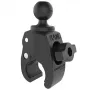 RAM Mounts RAP-B-400U Tough-Claw base de abrazadera pequeña con bola de 1 pulgada (2,54 cm), para barras de 0,625–1,14 pulgadas