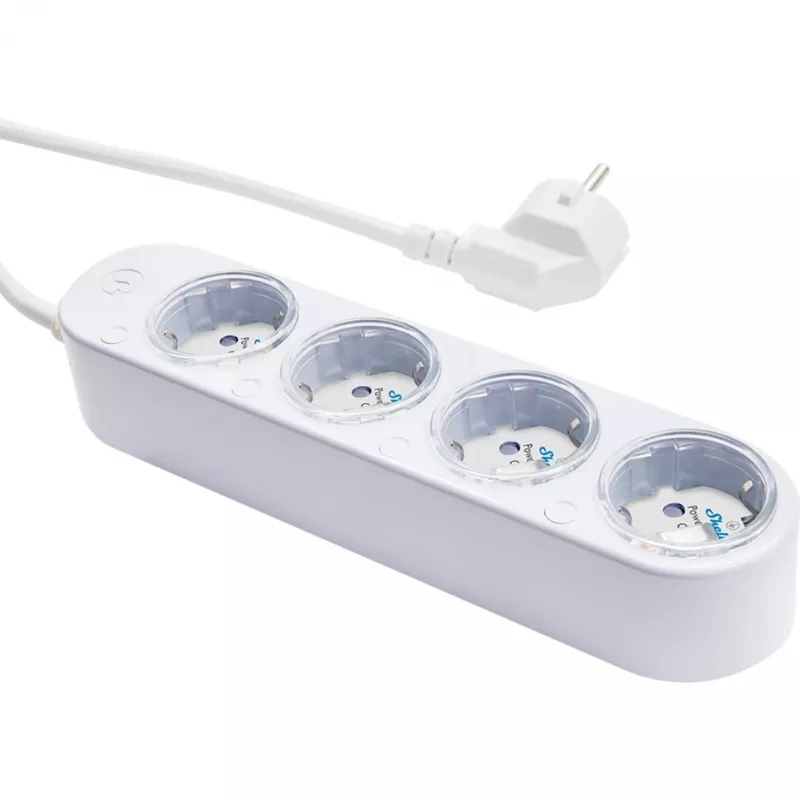 Regleta de enchufes inteligente 12A Shelly Power Strip 4 Gen4 Zigbee/Matter