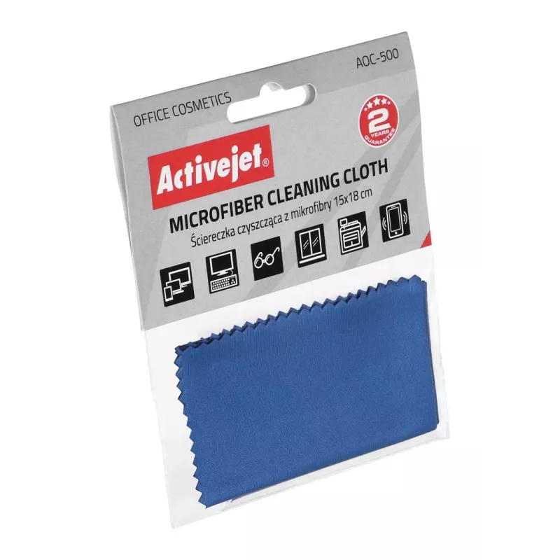 Paño de limpieza ActiveJet AOC-500 microfibra 15×18 cm, anti-huellas, sin rayones