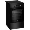 Placa de inducción con horno eléctrico Beko FSM59305BDT, 60 L, 50 cm de ancho, negro, clase de eficiencia energética A, inducción con 4 zonas Boost