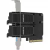 Tarjeta adaptadora PCIe icybox MB312M4P-B — 2× M.2 NVMe a PCIe 4.0 x8 (bifurcación)