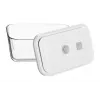 ZWILLING Fresh & Save 36803-003-0 set de recipientes rectangulares de vidrio al vacío, 3 uds. (S/M/L, 0,35/0,75/1,6 L), borosilicato, apto para microondas/horno/lavavajillas, gris/transparente