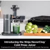 NINJA Cold Press Juicer | Neverclog JC151EU | Tipo exprimidor en frío | gris | 150 W | número de velocidades 1
