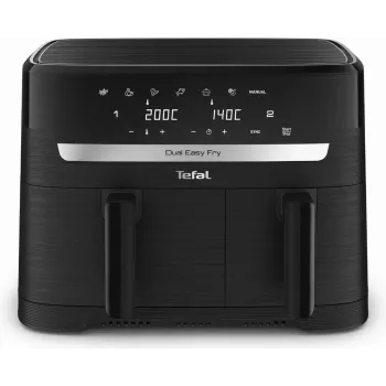 Freidora de aire Tefal Easy Fry EY901N Double 8,3 L Aparato independiente 2700 W Negra