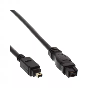 Cable FireWire 400 a 800 InLine 34901 1 m macho/macho negro